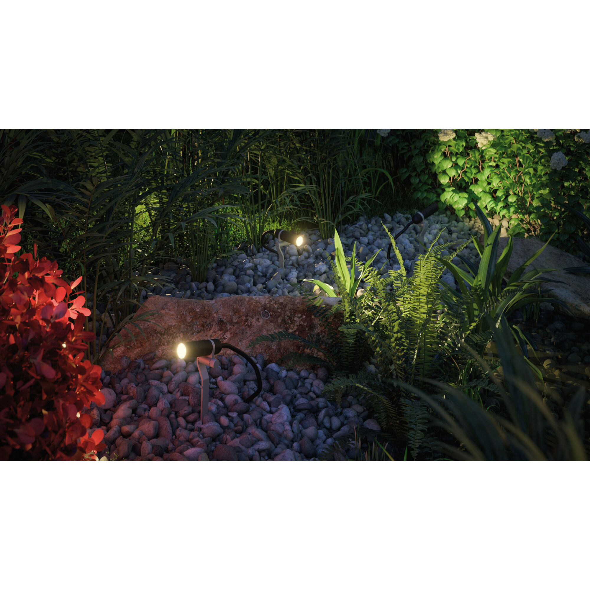 Spotlight Paulmann Plantini Plug & Shine LED IP65 24V 3-pack med Kabel och Transformator