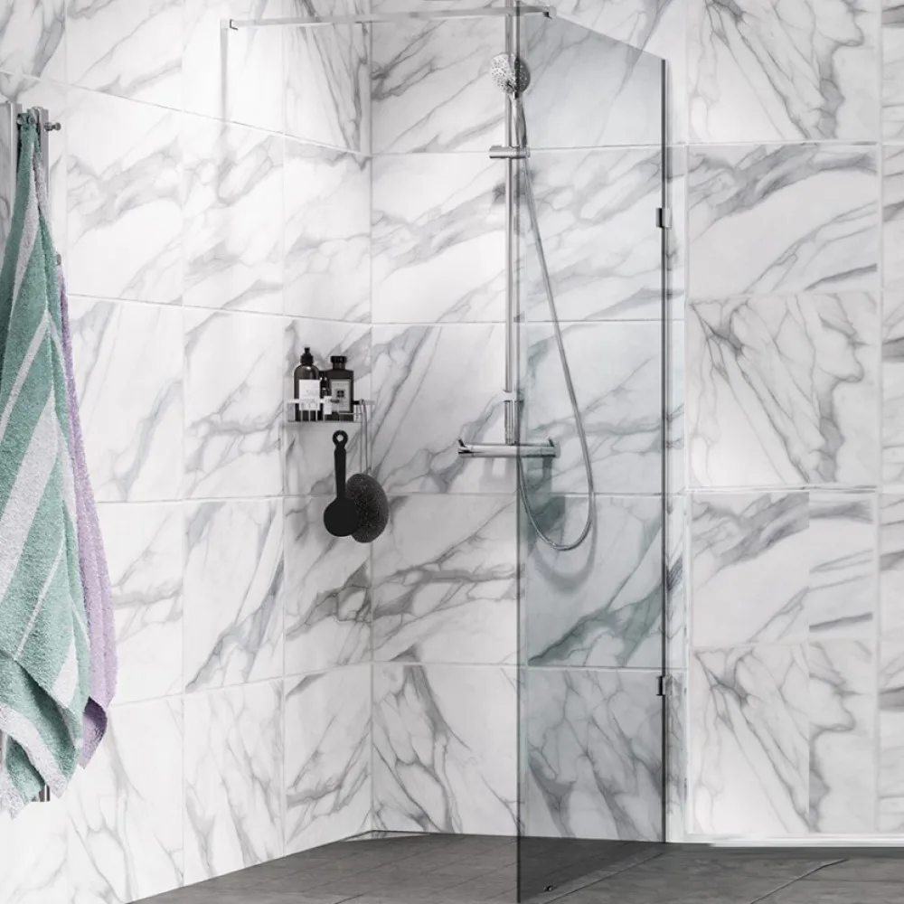 Duschvägg Alterna Luxor Modell 90 864 mm Krom Beslag Modell: 90, 864 mm, Krom Beslag