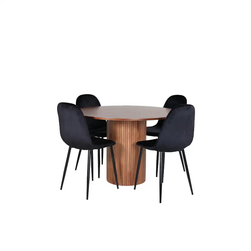 Matgrupp Venture Home med Bianca Matbord och 4 Pobbie Matstolar