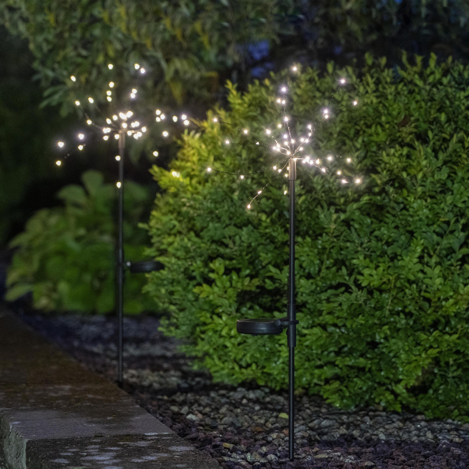 Solcellsdekoration Star Trading Firework 2-pack 60 cm Twilight