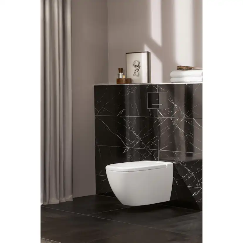 Spolknapp Villeroy & Boch ViConnect installationssystemen 92 Blankvitt glas