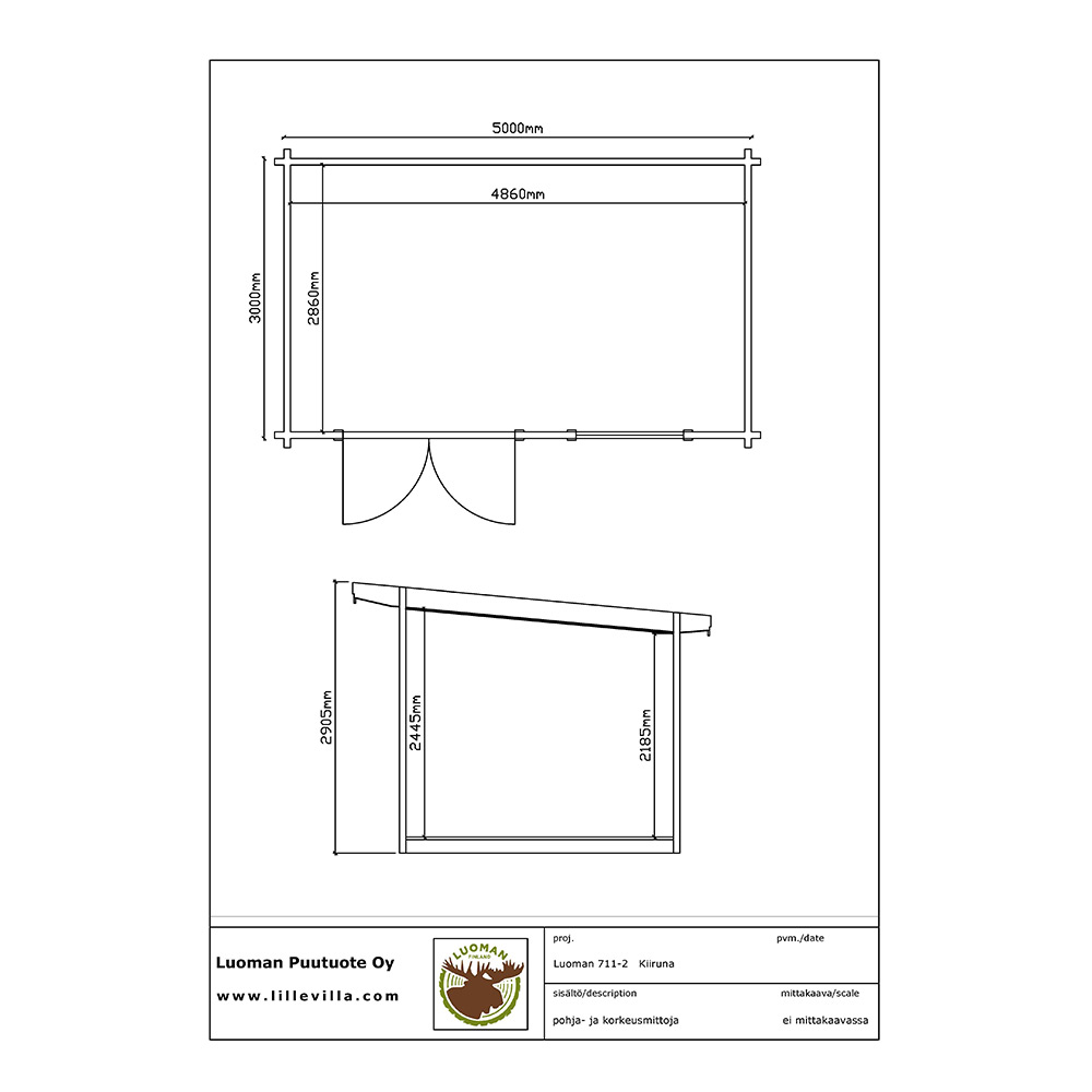 Stuga Luoman Lillevilla Kiiruna 15 m2