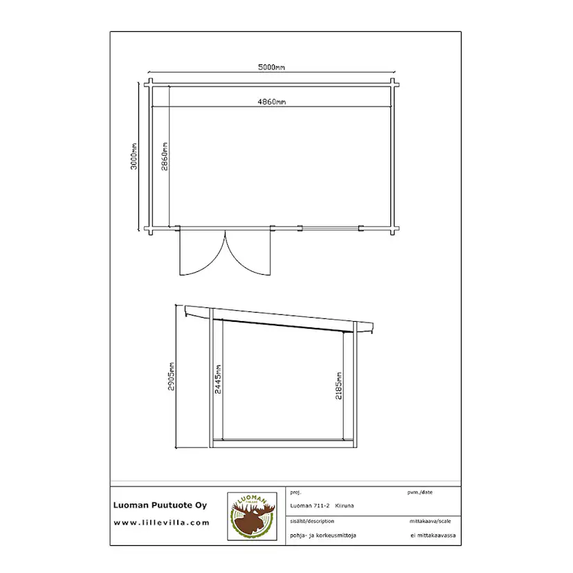 Stuga Luoman Lillevilla Kiiruna 15 m2