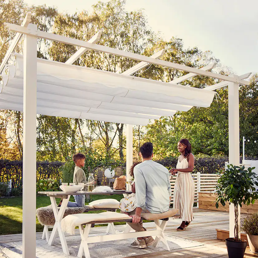 Pergola 4x4 m Vit Vit