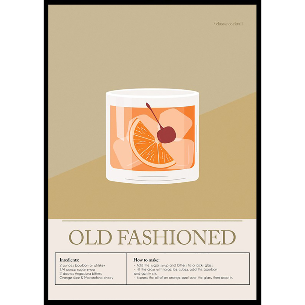 Poster Gallerix Old Fashioned Cocktail