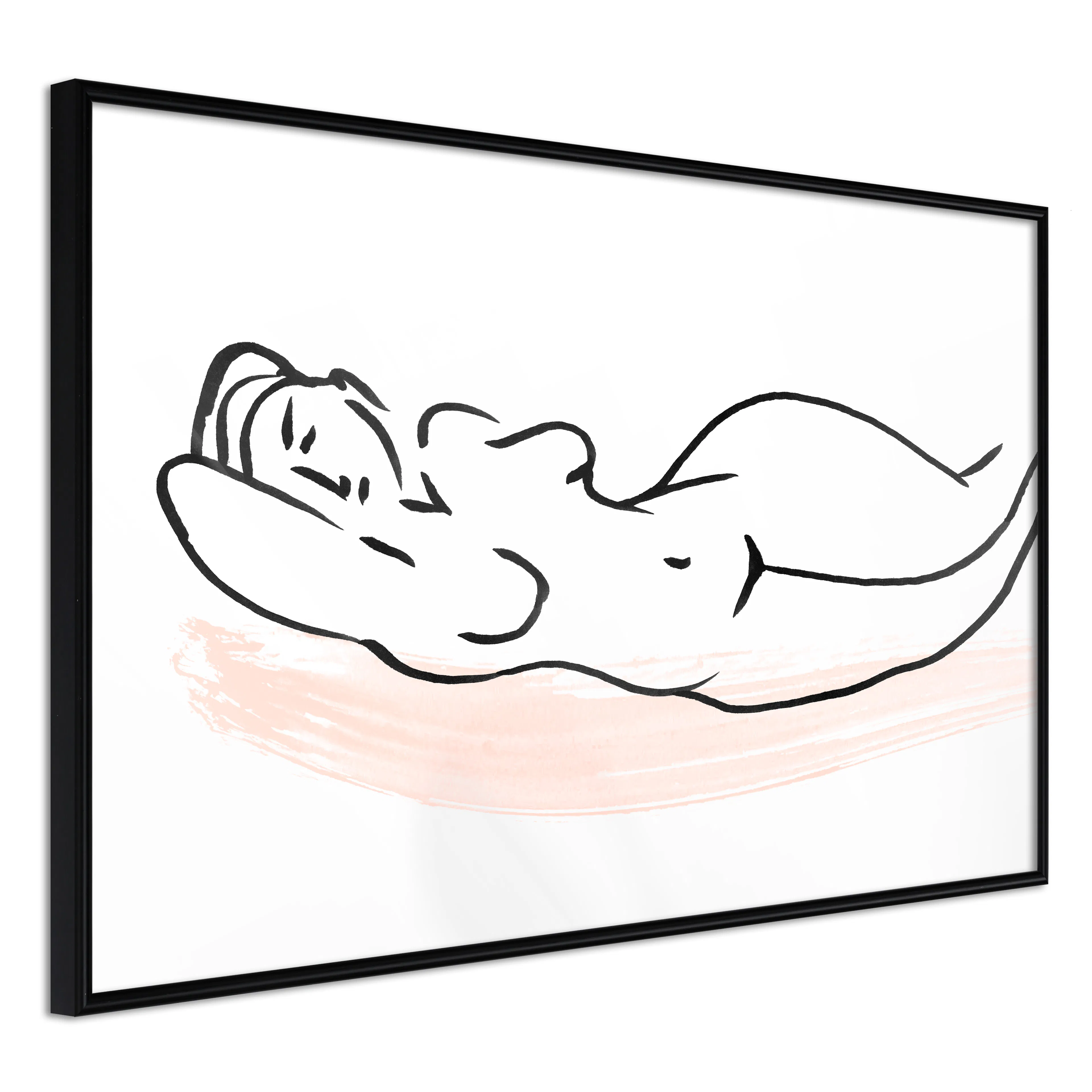 Affisch - Sunbathing [Poster] 60x40 Svart ram, 60x40 cm