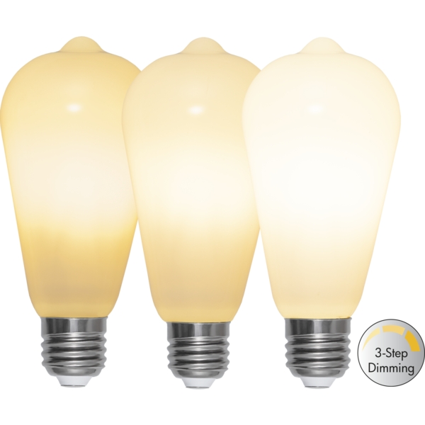 LED-lampa Star Trading Opaque Filament RA90 3-step E27 ST64
