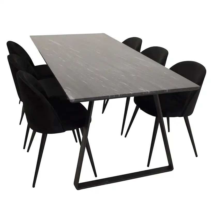 Matgrupp Venture Home Estelle med 6 Valentina Stolar