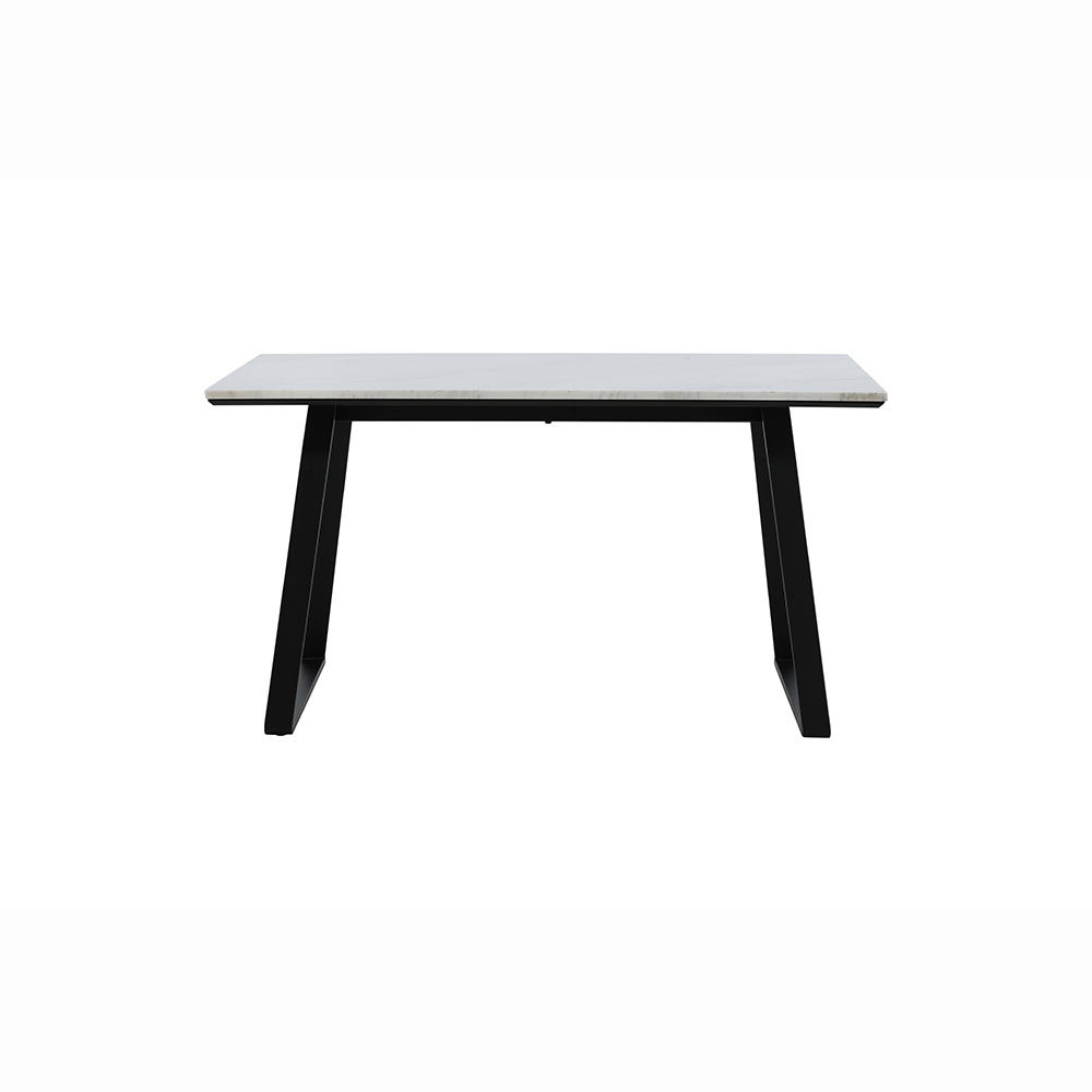 Matbord Venture Home Estelle Vit/Svart Fyrkantigt Bord i Marmor 140 cm