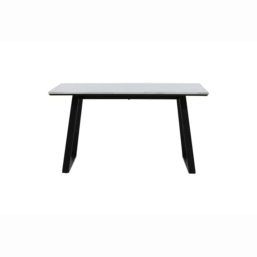 Matbord Venture Home Estelle Vit/Svart Fyrkantigt Bord i Marmor 140 cm
