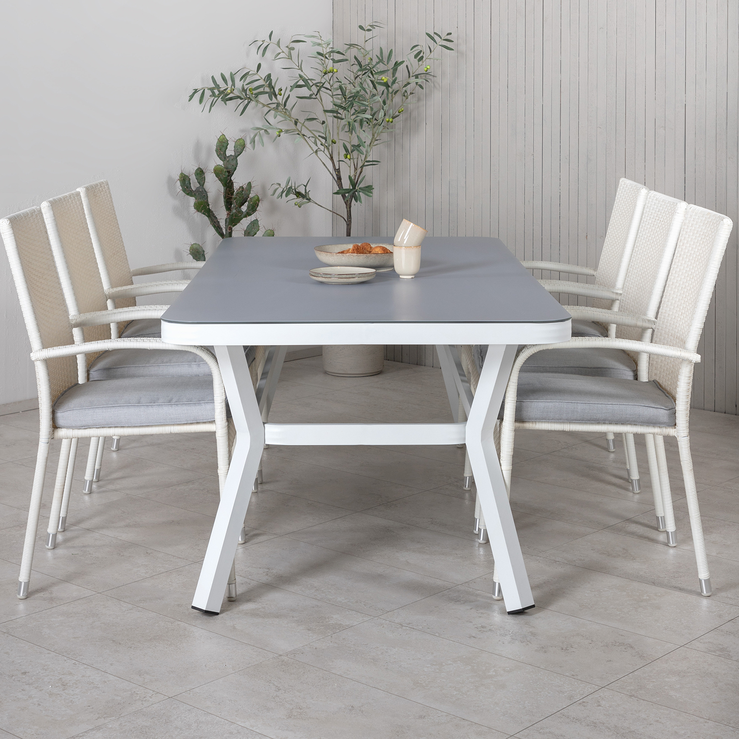 Matgrupp Venture Home Virya 160x90 med 6 Anna Matstolar