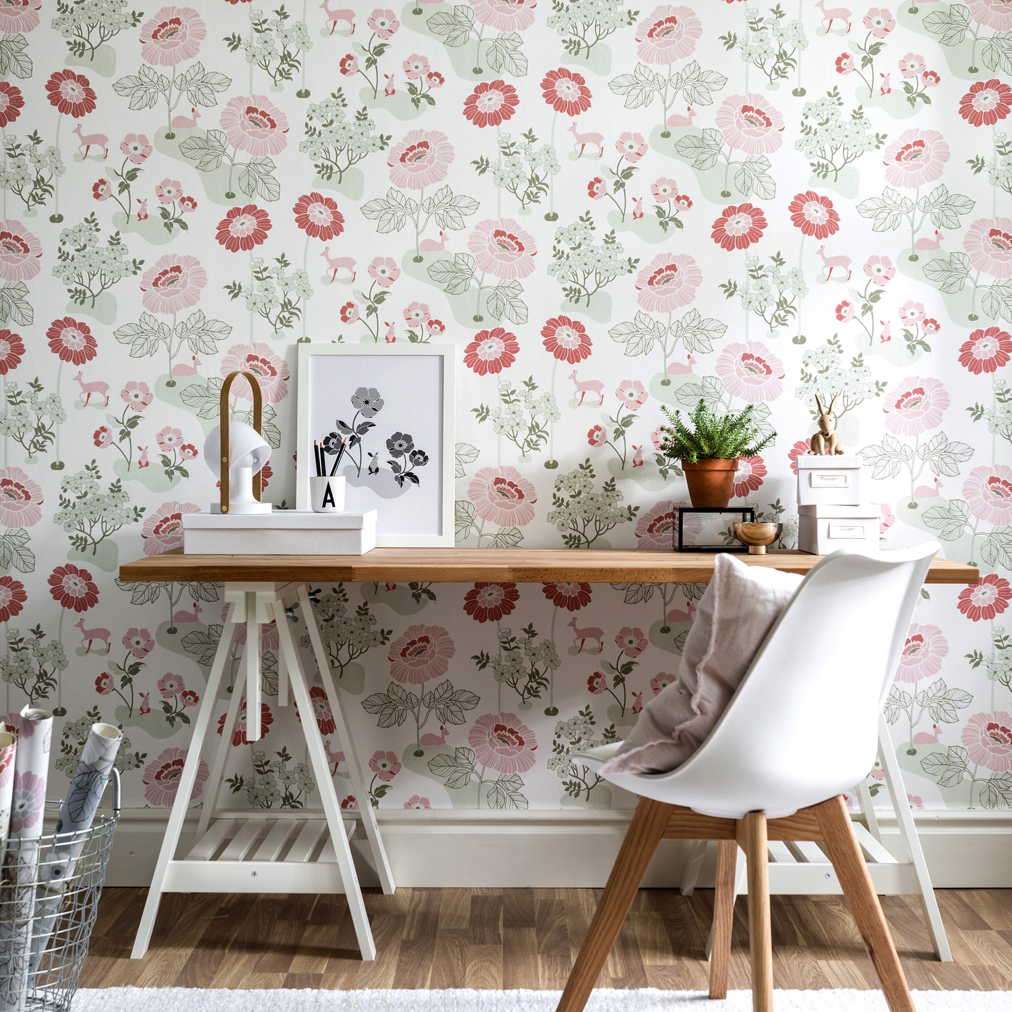 Tapet Duro 1900 Blomsteräng Röd 398-03