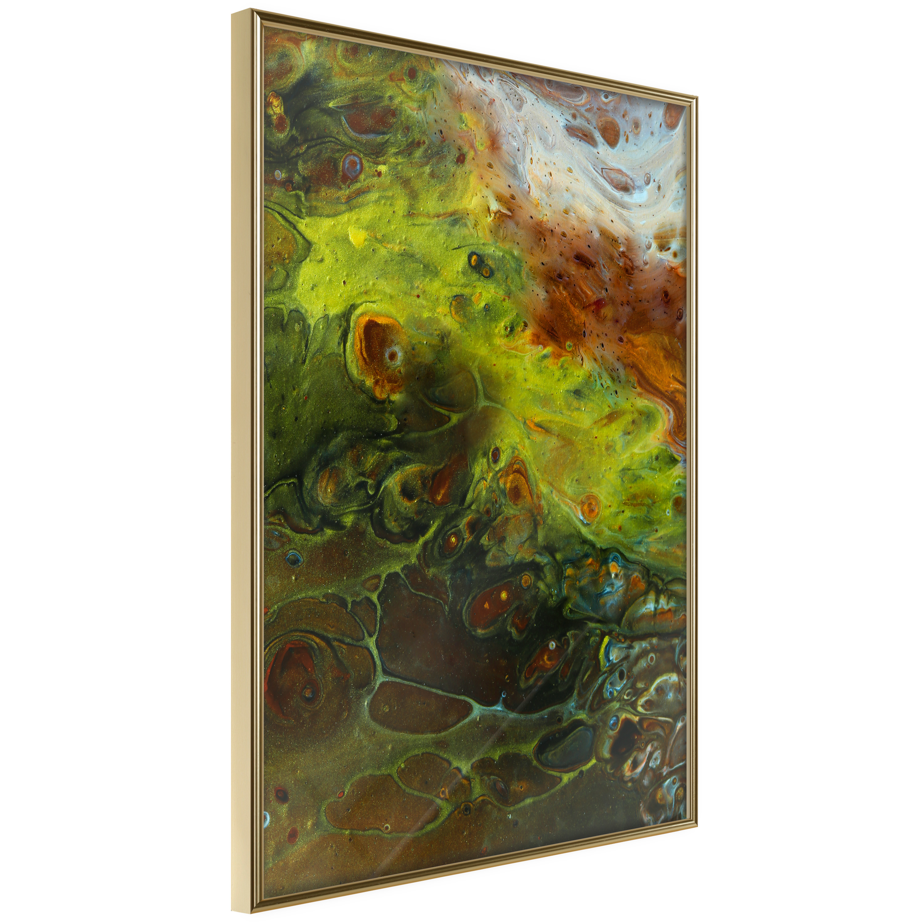 Affisch - Green Elements [Poster] 20x30 Guld ram, 20x30 cm