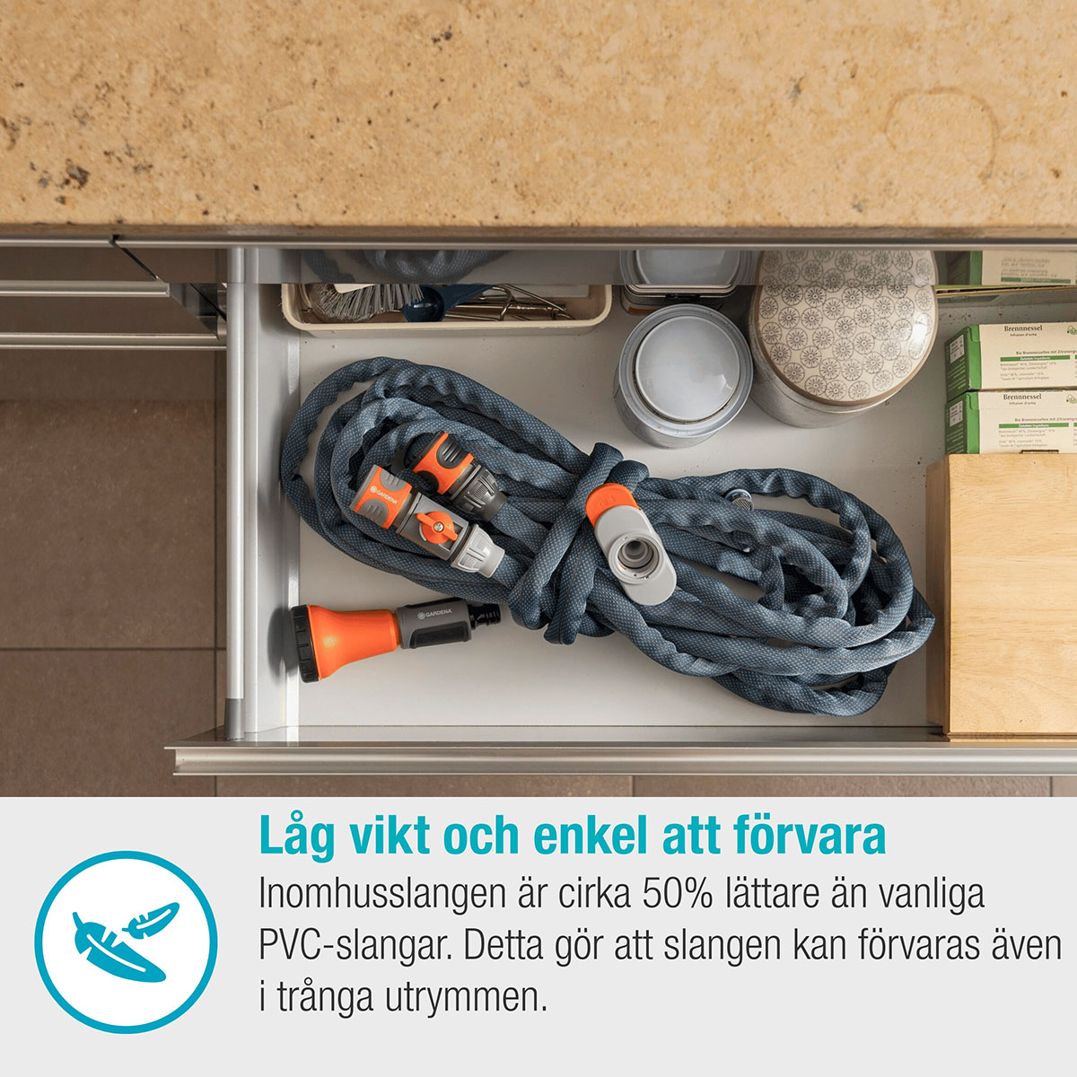 Textilslang Gardena Liano Xtreme 10 m Set