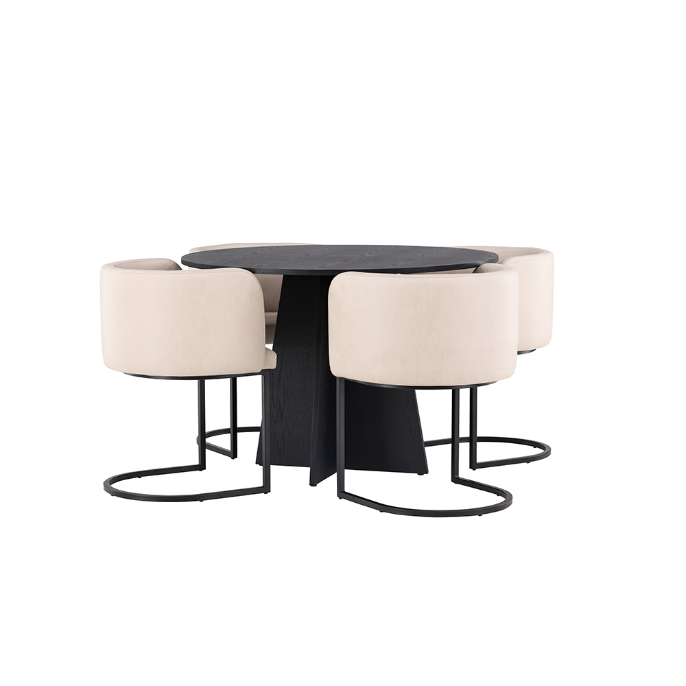 Matgrupp Venture Home Bootcut Ø110 cm med 4 Simrishamn Stolar