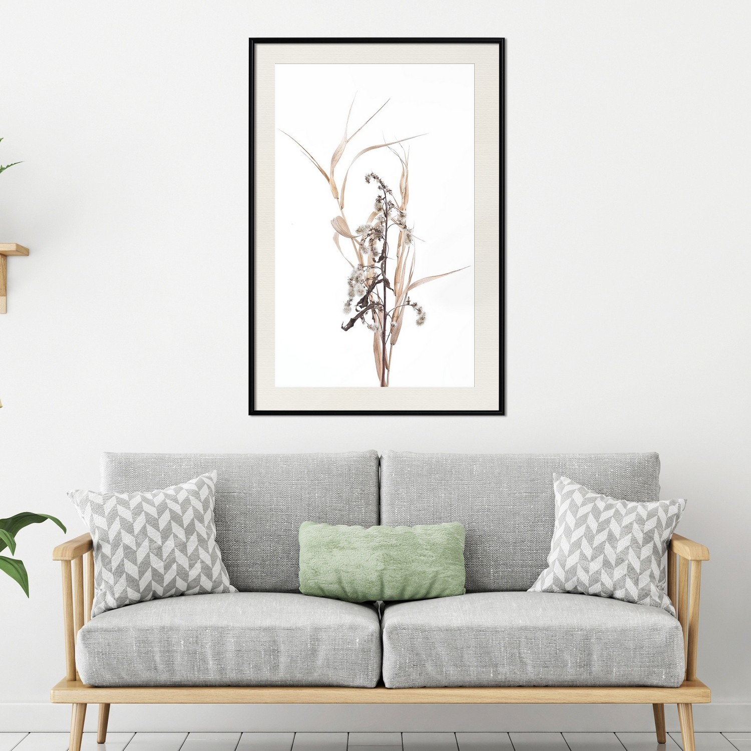 Affisch - Composition of Herbs [Poster] 40x60 Svart ram med passepartout, 40x60 cm