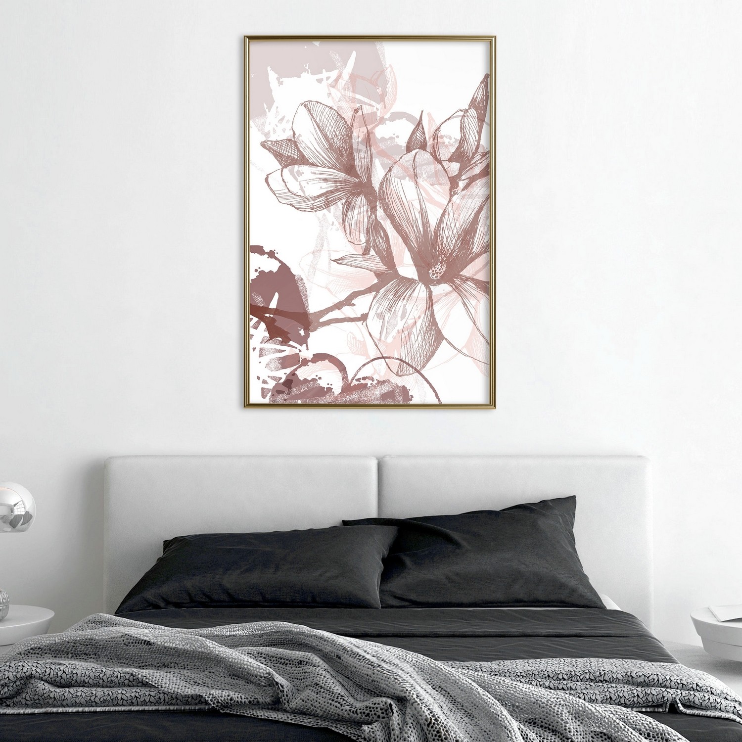Affisch - Magnolias World [Poster] 30x45 Guld ram, 30x45 cm