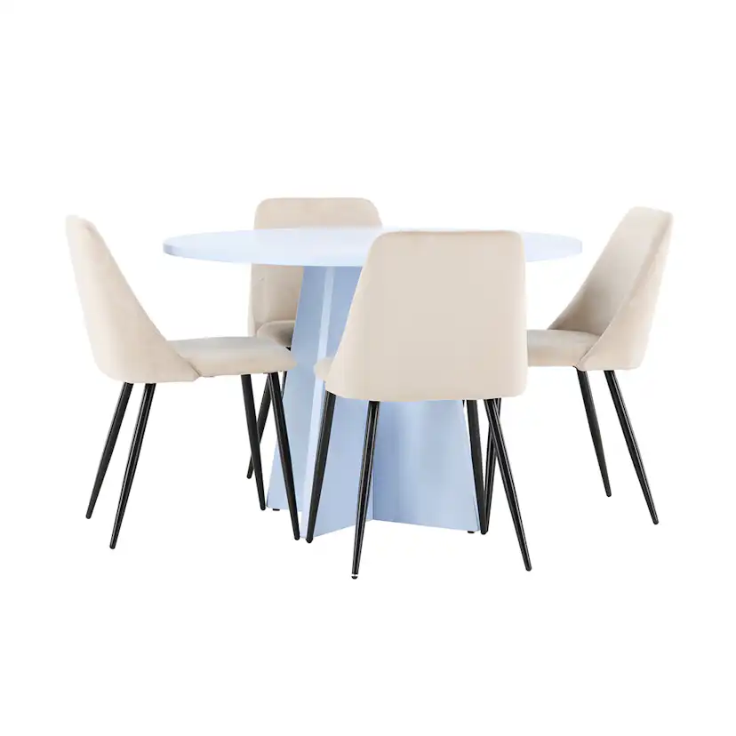 Matgrupp Venture Home Bootcut Ø110 cm med 4st Night Matstolar