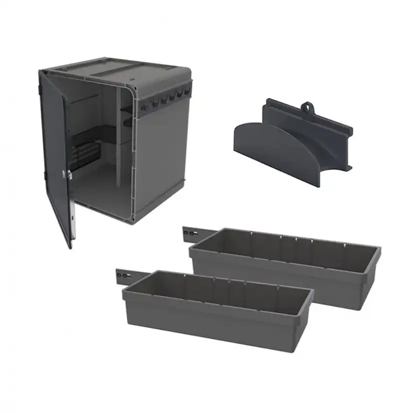 Städskåpssats Beslag Design 4-delar Mörkgrå