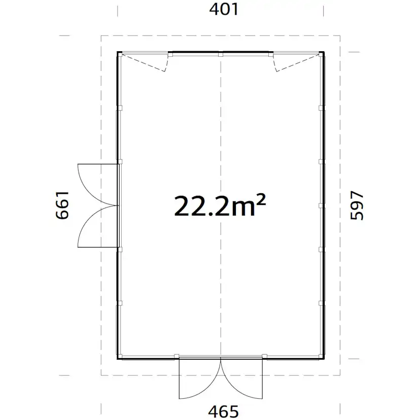 Paviljong Palmako Isabella 23,9 m2