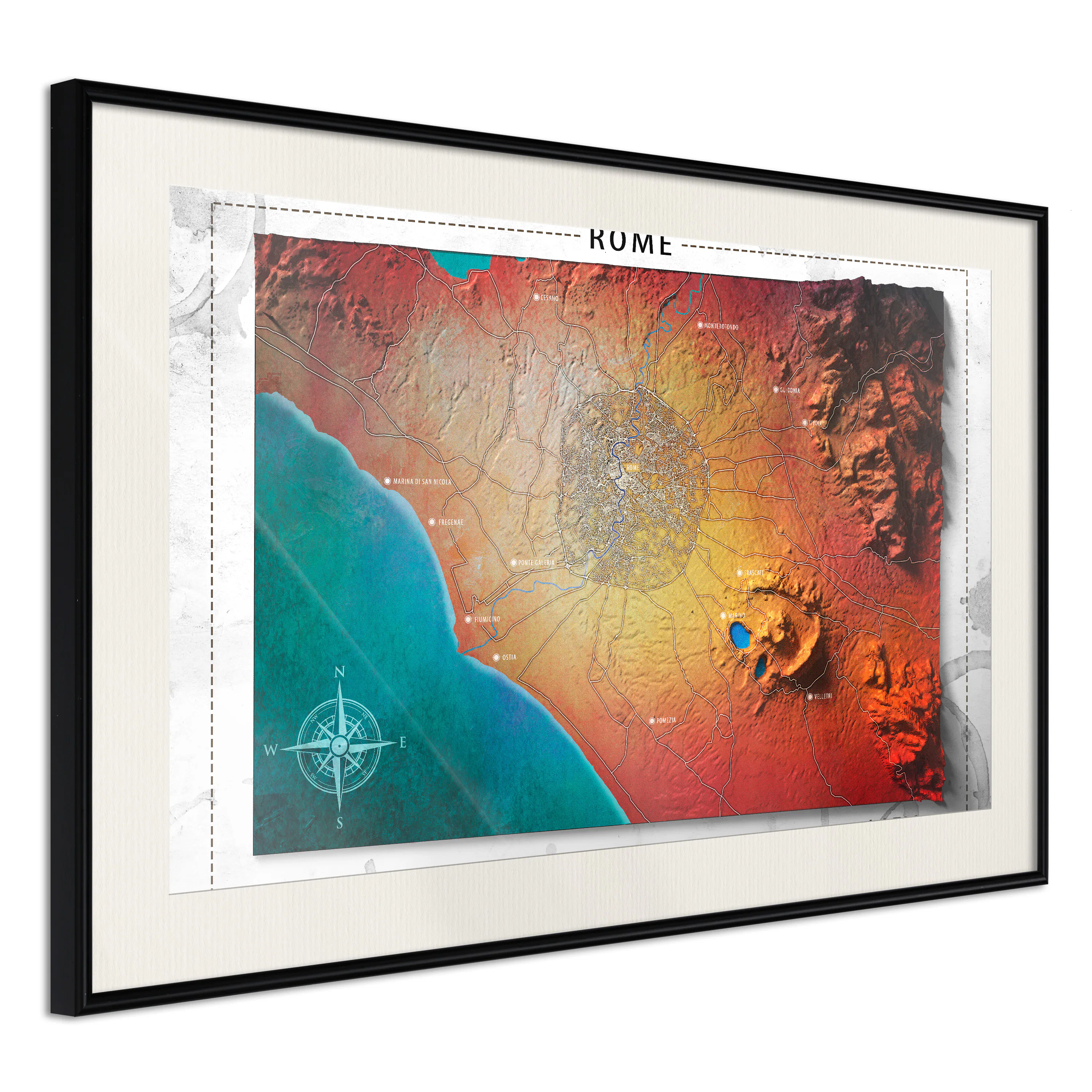 Poster Artgeist Affisch Isometric Map Rome