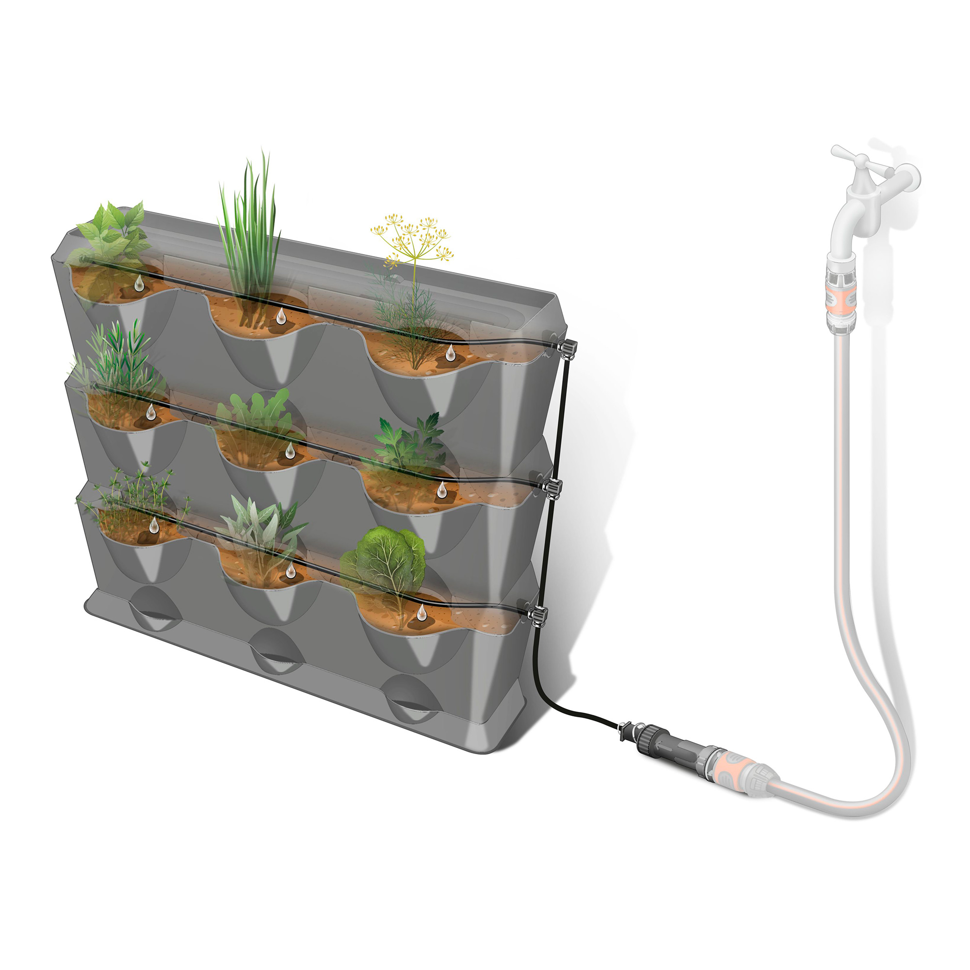 Bevattningsset Gardena Nature Up! till Vertikal Växthållare