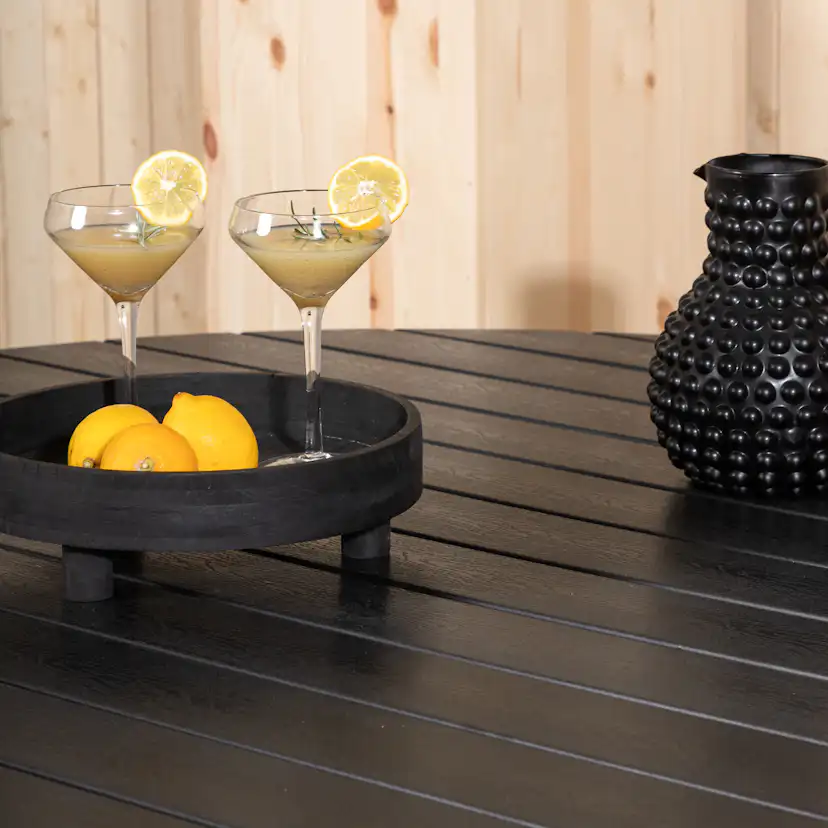 Break - Dining Table Round- Black / Black - Alu / Aintwood - Svart