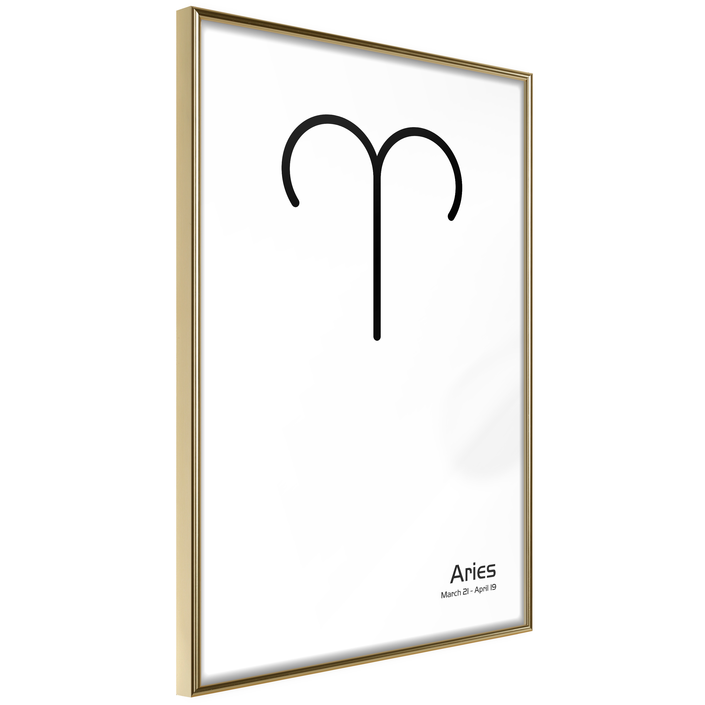 Affisch - Aries [Poster] 40x60 Guld ram, 40x60 cm