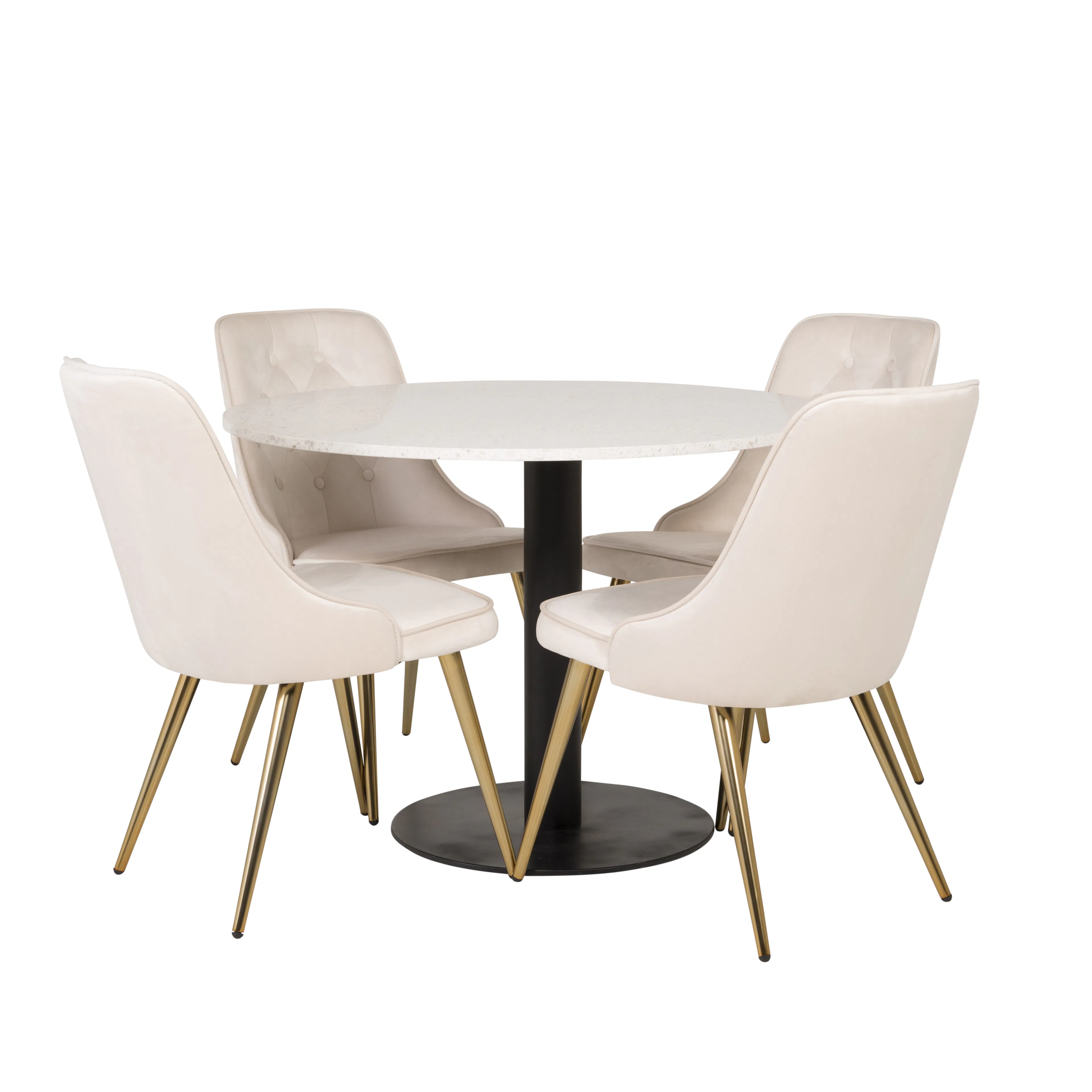 Vit/Svart/Beige/Mässing