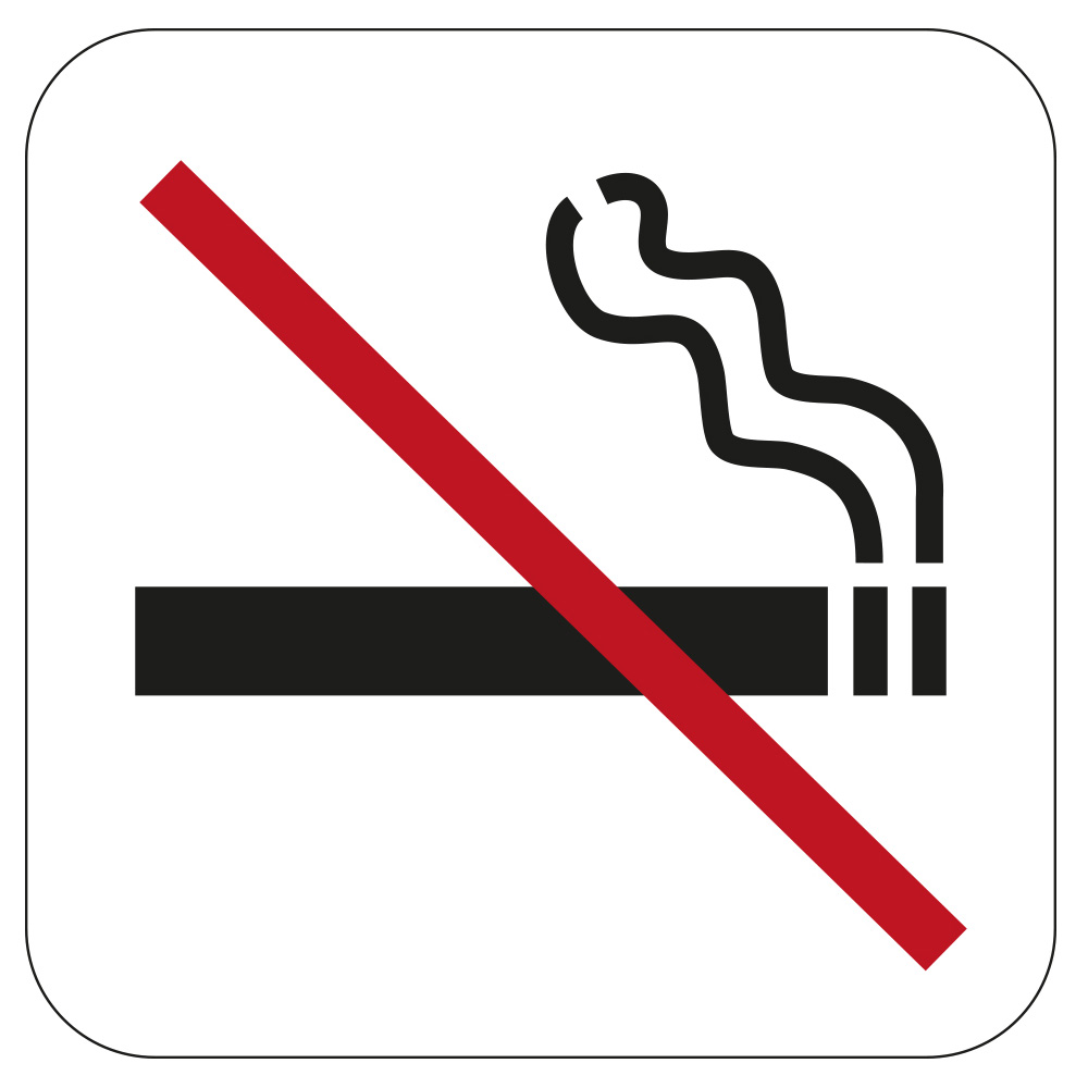 Självhäftande Symbol Habo Rökförbud