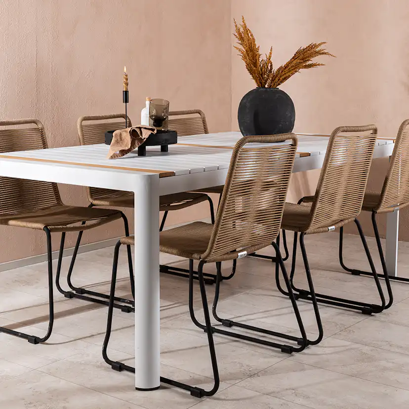 Matgrupp Venture Home Togo 200x100 cm med 6 Lindos Stolar
