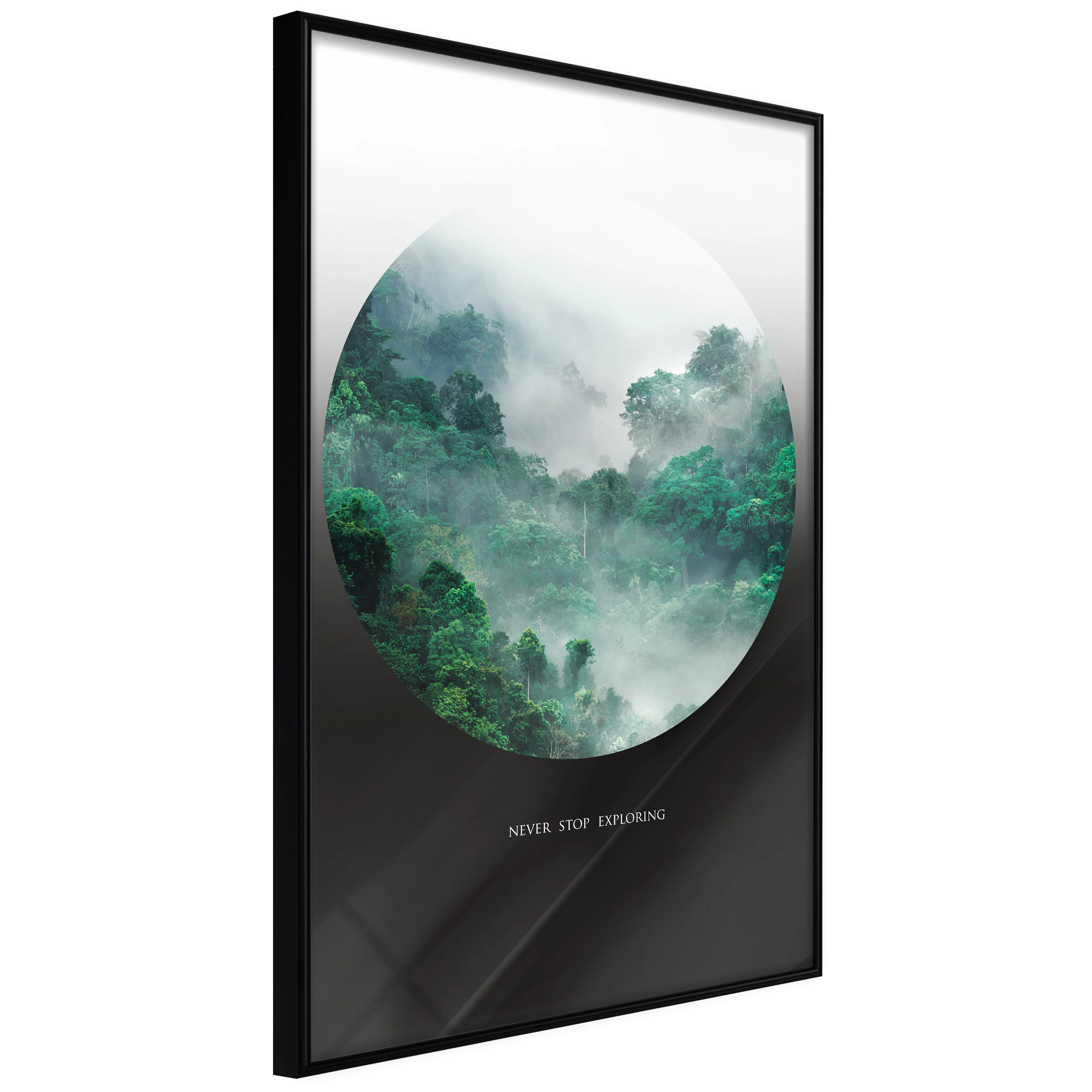Affisch - Never Stop Exploring [Poster] 40x60 Svart ram, 40x60 cm