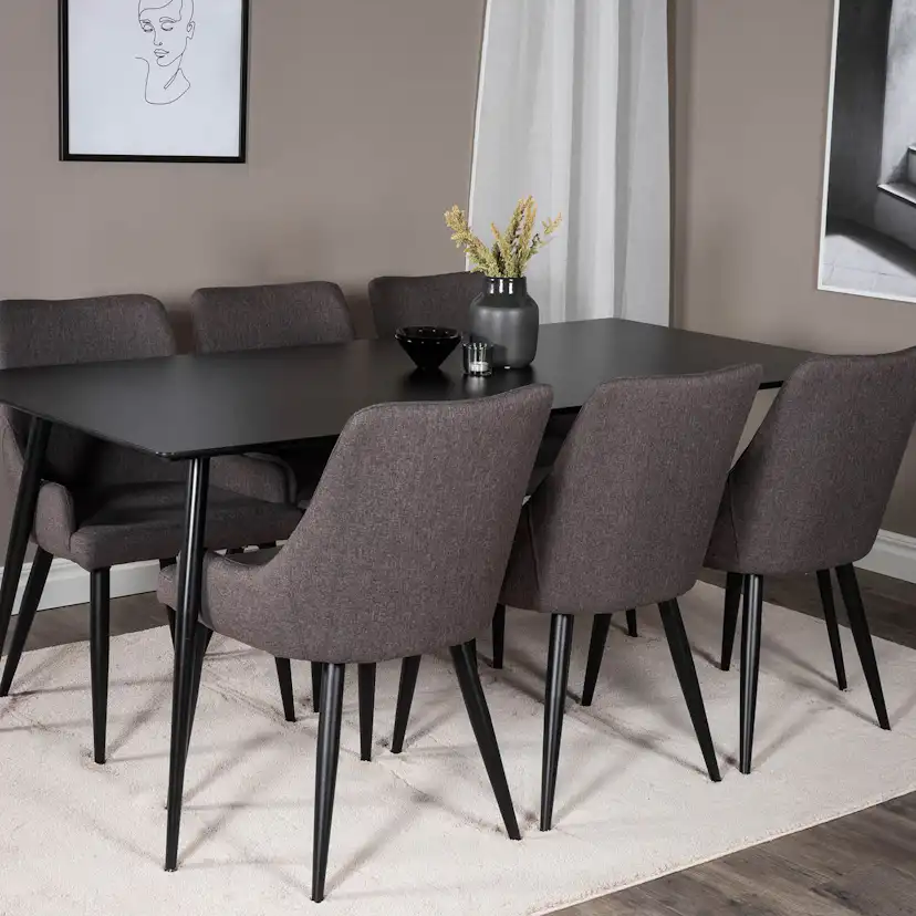 Matgrupp Venture Home Silvia med 6 Plake Stolar