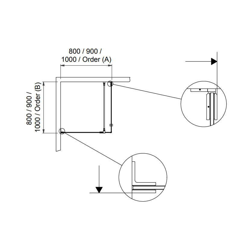Duschhörn Svedbergs 180° Rista Rak/Fast