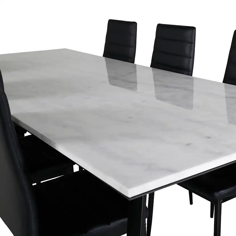 Matgrupp Venture Home Estelle med 6 Sly Stolar Konstläder