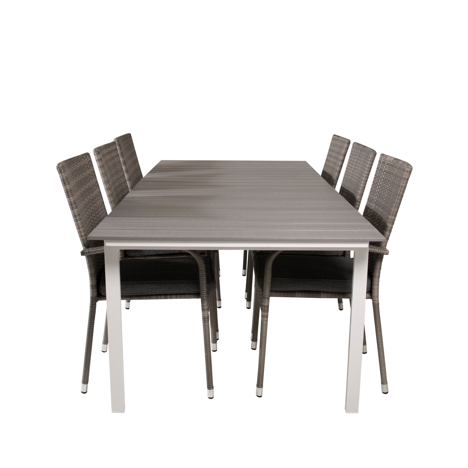 Levels Dining Table 224/324*100 - White Alu / Grey Aintwood Vit/Grå