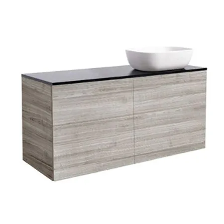 Isel 120Sand Bs Sv+Ts Rektvit Färg Tvättställsskåpet: Sand, Färg Bänkskiva: Svart, Färg Tvättställ: Vit - B: 1210 mm, H: 737 mm, D: 470 mm