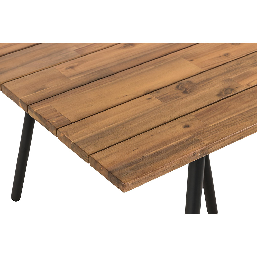 Matbord Comfort Garden Trio 200x100 cm Akacia/Svart