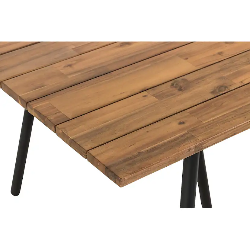 Matbord Comfort Garden Trio 200x100 cm Akacia/Svart