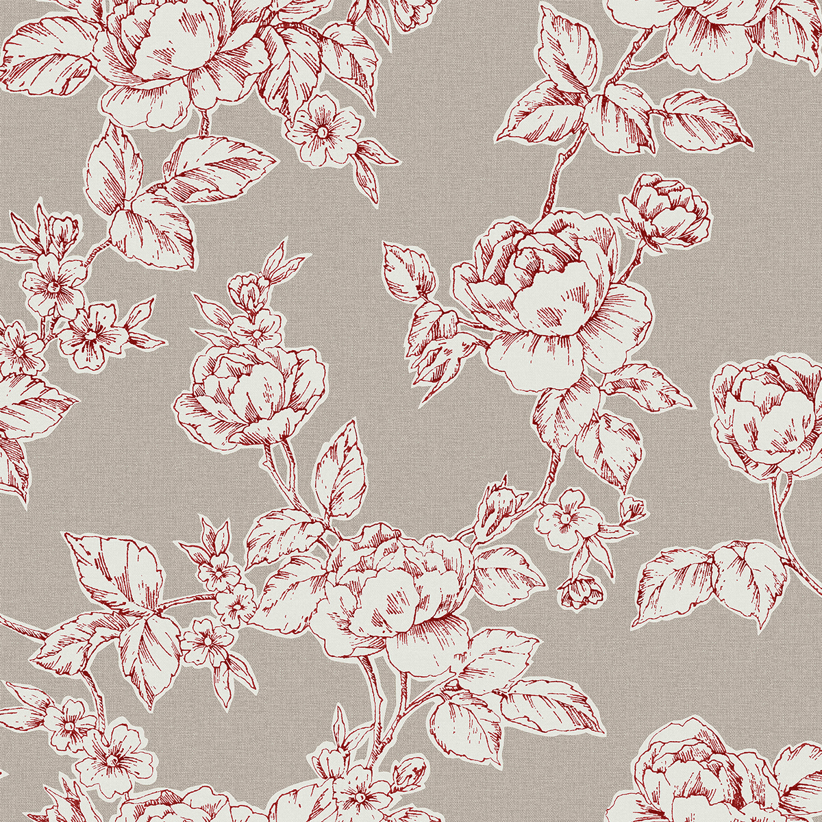 Tapet Laura Ashley Pollington Roses Grå