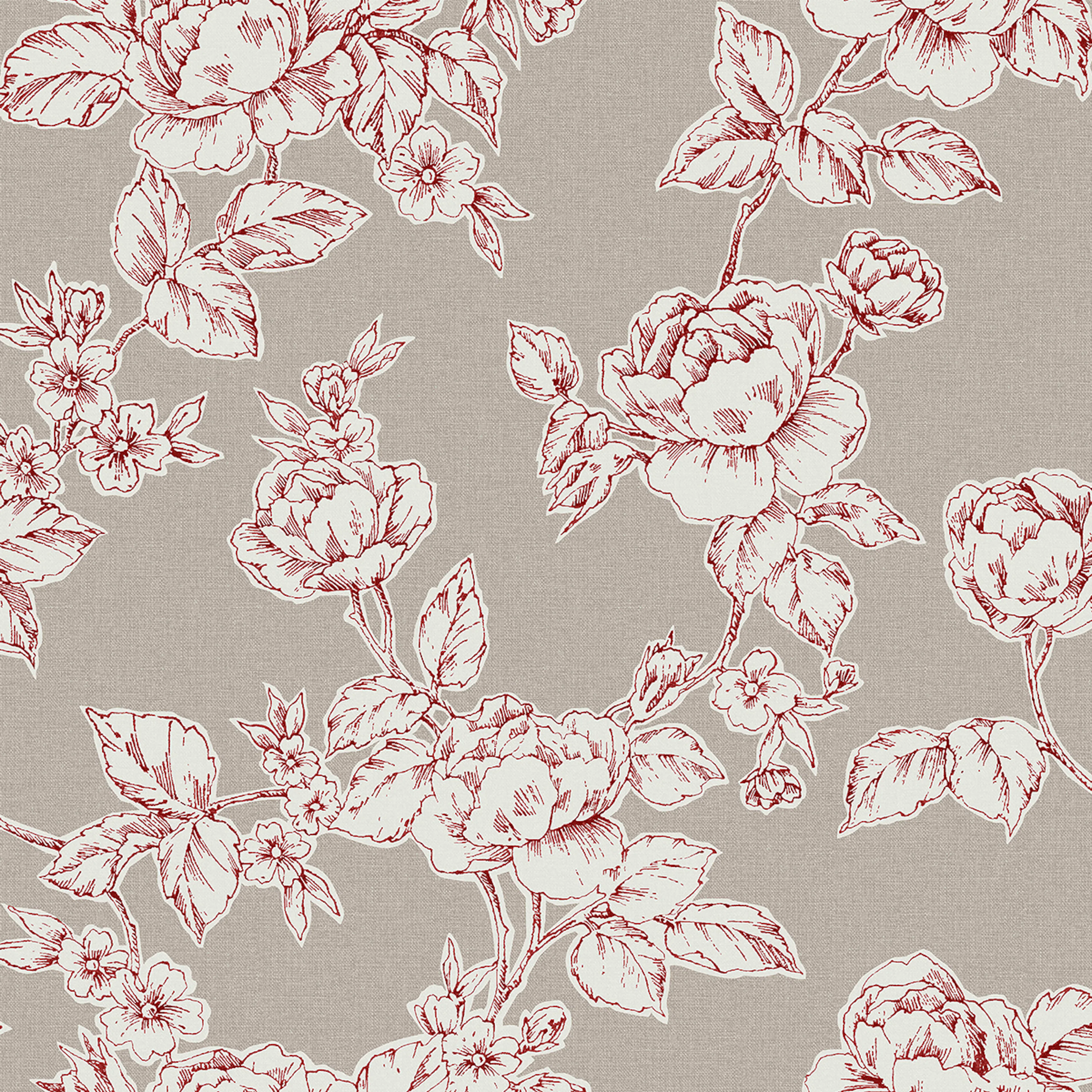 Tapet Laura Ashley Pollington Roses Grå