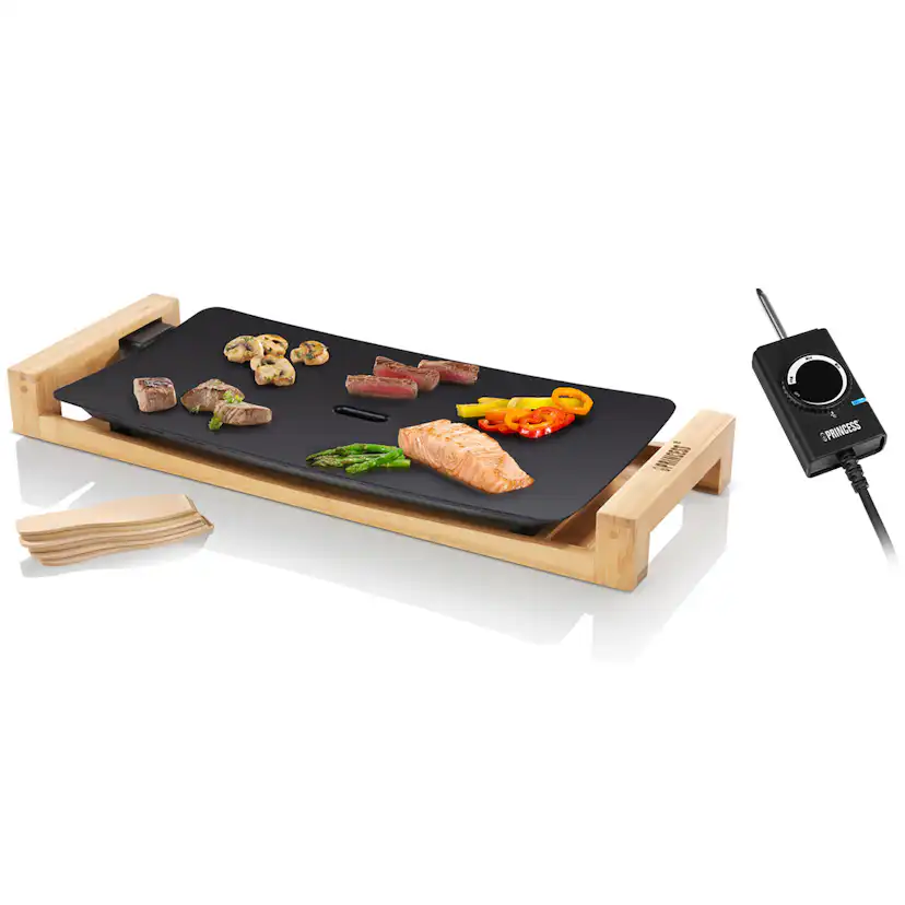 Bordsgrill Princess Table Chef Pure Black Bamboo 50x25 cm
