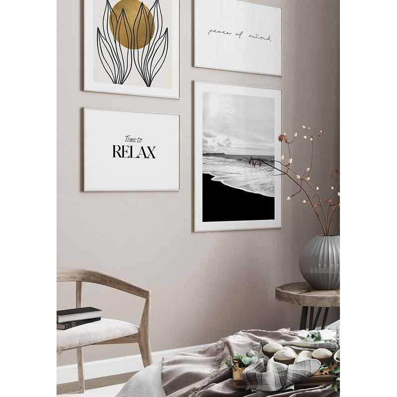 Poster Gallerix Watercolor Gold No1
