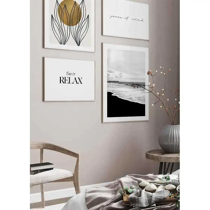 Poster Gallerix Watercolor Gold No1