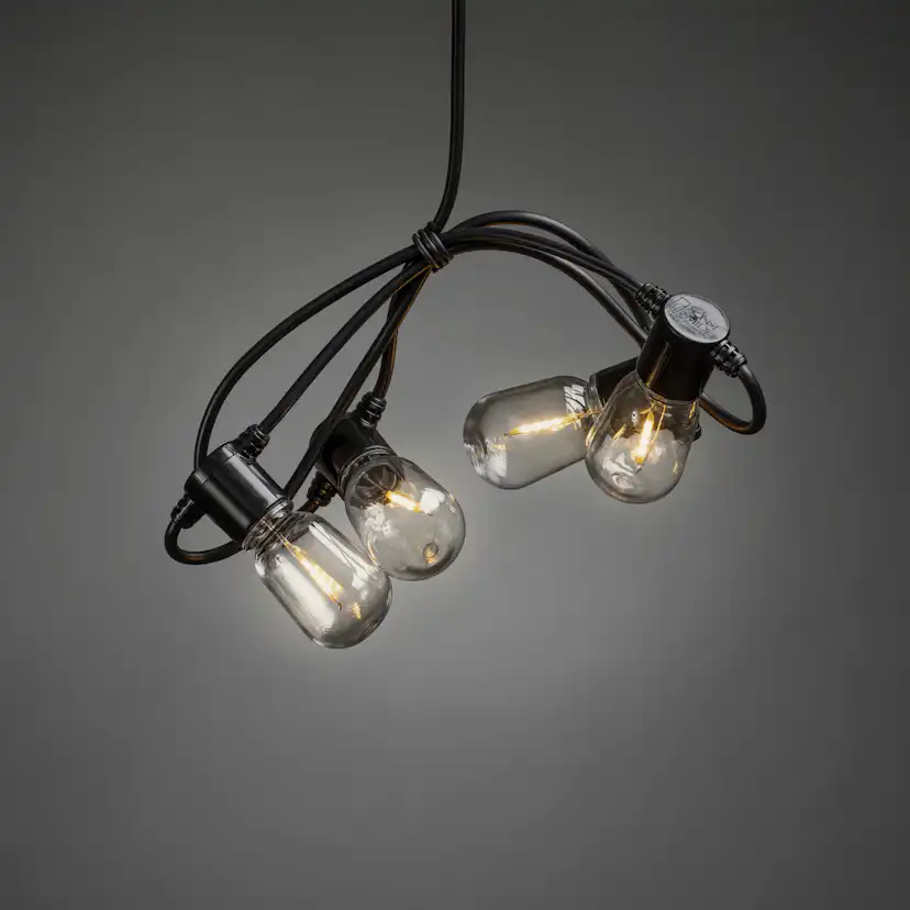 Tilläggsslinga Gnosjö Konstsmide till Partyslinga Startset E27 20st LED-lampor Amber