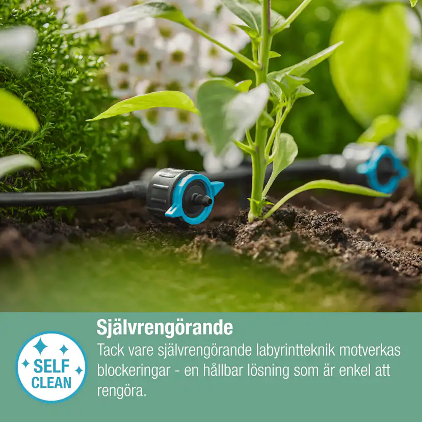 Droppspridare Gardena Micro-Drip Inline Ställbar Tryckreglerande