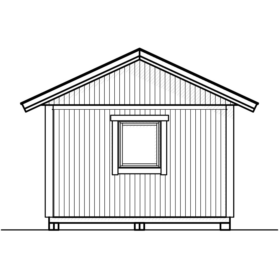 Attefallshus Vibostugan Njuta 20-4 19,6 m² Trähus