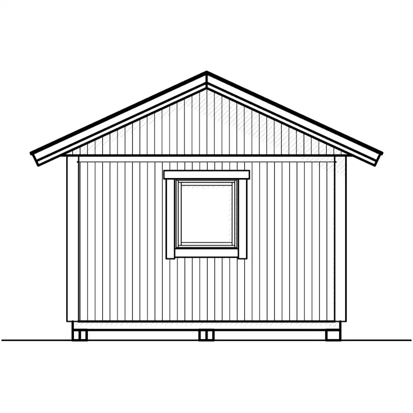 Attefallshus Vibostugan Njuta 20-4 19,6 m² Trähus