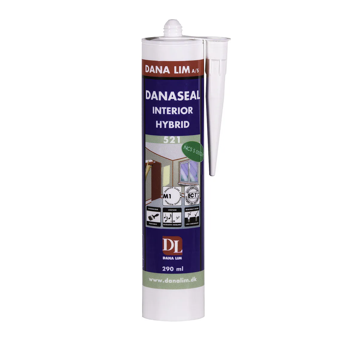 Fogmassa Danalim Danaseal 521 Interior Vit 290 ml för Invändiga Fogar