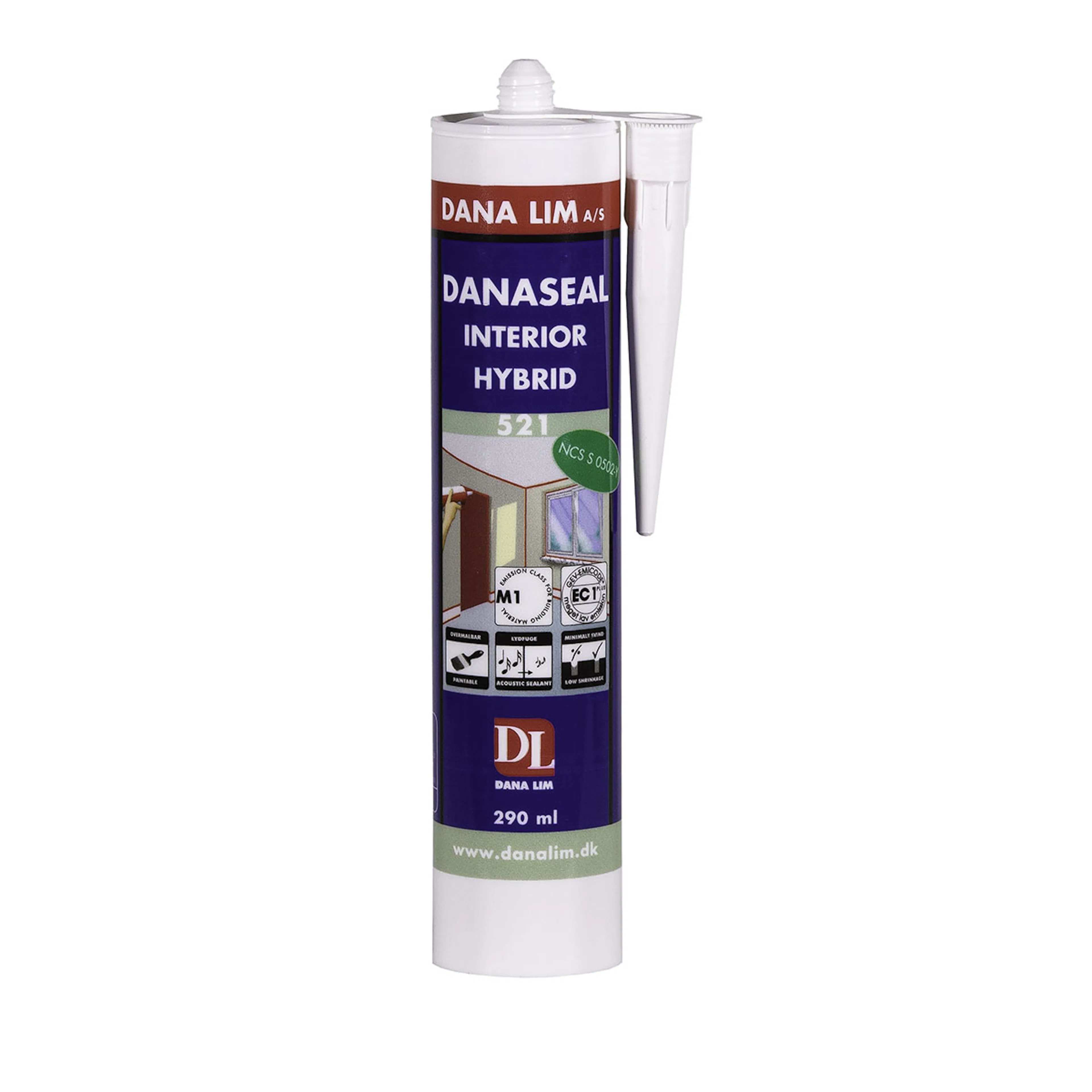 Fogmassa Danalim Danaseal 521 Interior Vit 290 ml för Invändiga Fogar